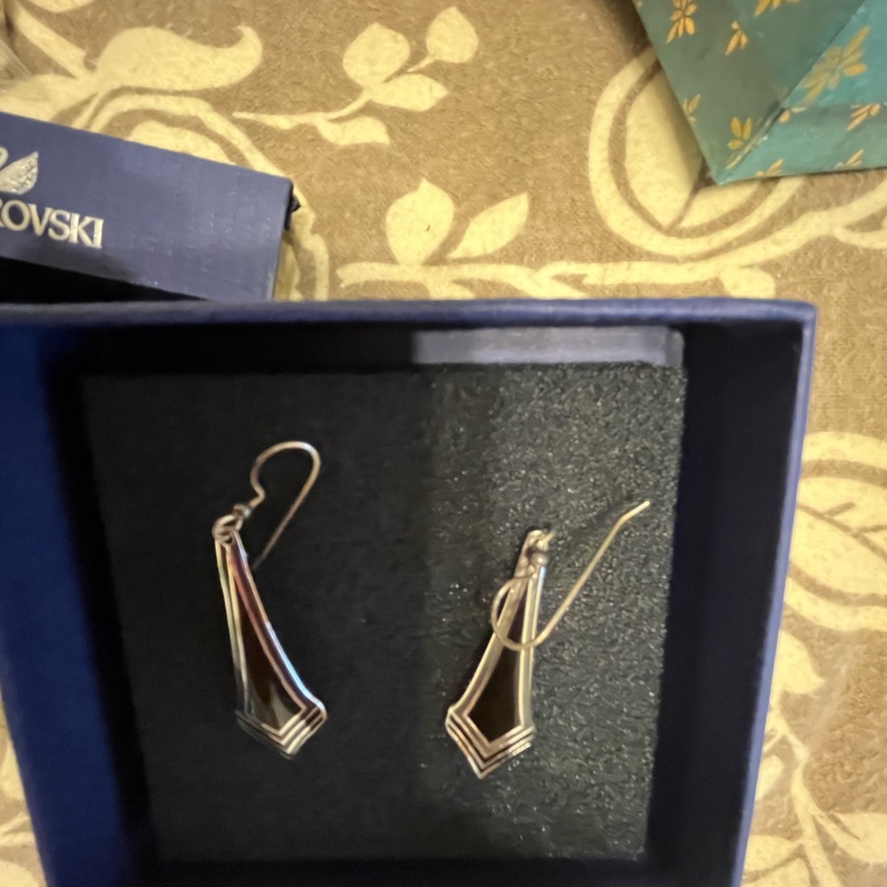 Swarovski Silver Geometric Earrings